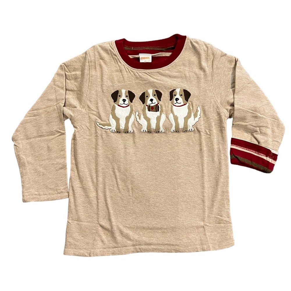 NWT Gymboree Reversible Rescue Dog Long Sleeve Shirt Sz 4T